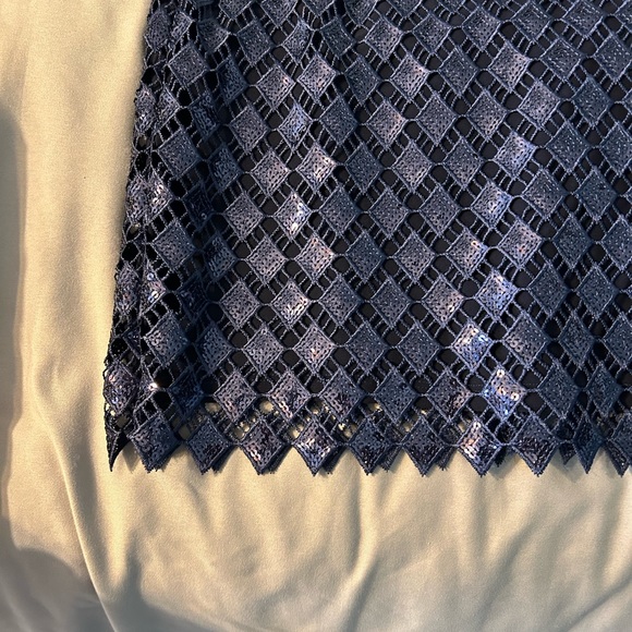 Ralph Lauren Navy Sequin Mini Dress - Picture 4 of 6